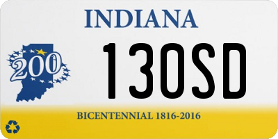 IN license plate 130SD