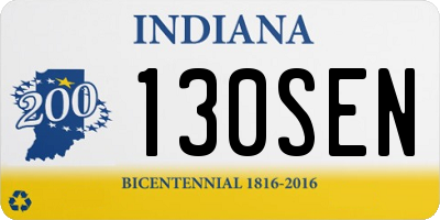 IN license plate 130SEN