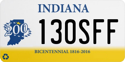 IN license plate 130SFF