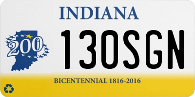 IN license plate 130SGN