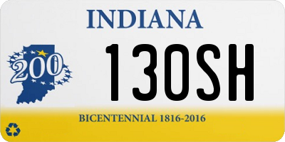 IN license plate 130SH