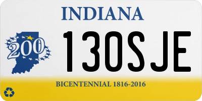 IN license plate 130SJE
