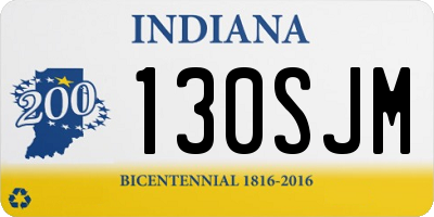 IN license plate 130SJM