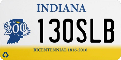 IN license plate 130SLB