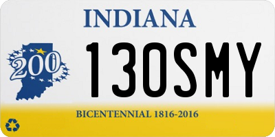 IN license plate 130SMY