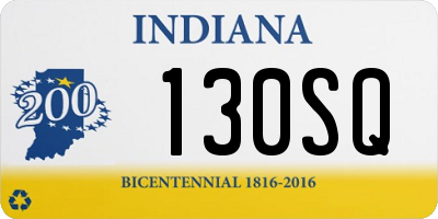 IN license plate 130SQ