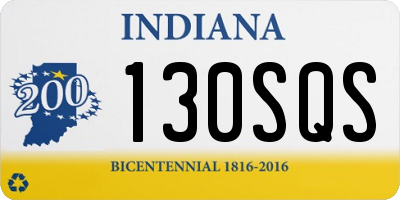 IN license plate 130SQS