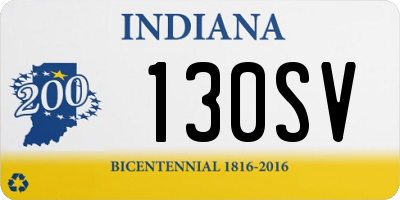 IN license plate 130SV