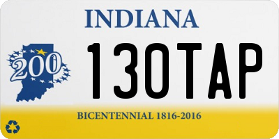 IN license plate 130TAP