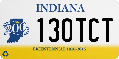 IN license plate 130TCT