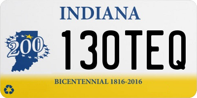 IN license plate 130TEQ