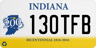 IN license plate 130TFB