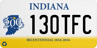 IN license plate 130TFC