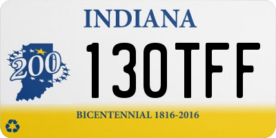 IN license plate 130TFF
