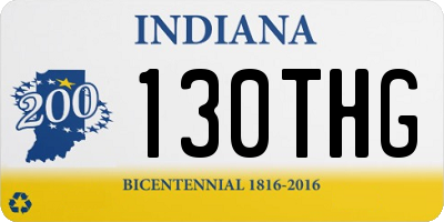 IN license plate 130THG