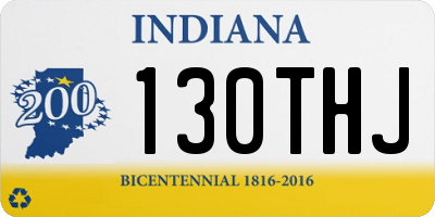 IN license plate 130THJ