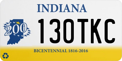 IN license plate 130TKC