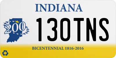 IN license plate 130TNS