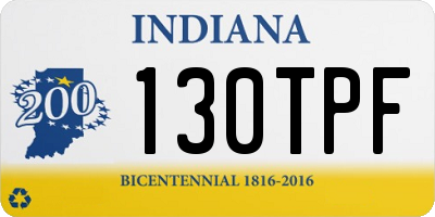 IN license plate 130TPF
