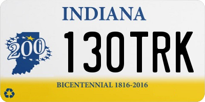 IN license plate 130TRK