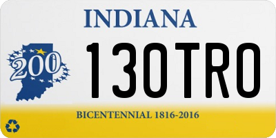 IN license plate 130TRO