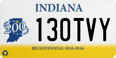 IN license plate 130TVY