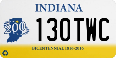 IN license plate 130TWC