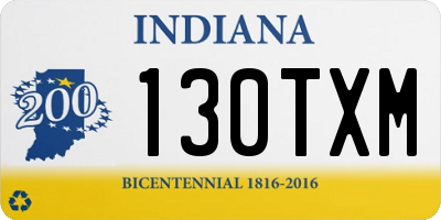 IN license plate 130TXM