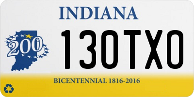 IN license plate 130TXO