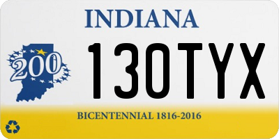IN license plate 130TYX