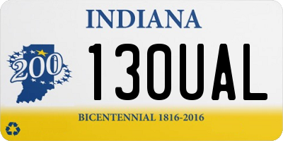 IN license plate 130UAL