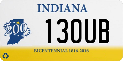 IN license plate 130UB