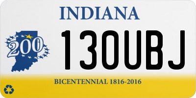 IN license plate 130UBJ