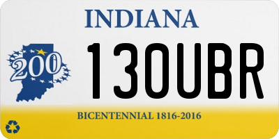 IN license plate 130UBR
