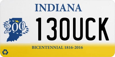 IN license plate 130UCK