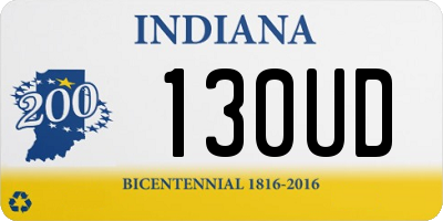 IN license plate 130UD