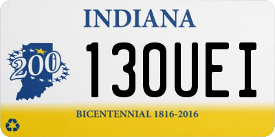 IN license plate 130UEI