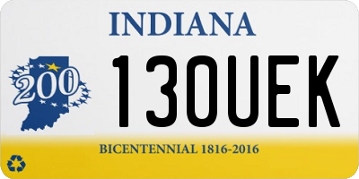 IN license plate 130UEK