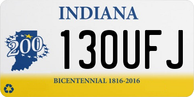 IN license plate 130UFJ