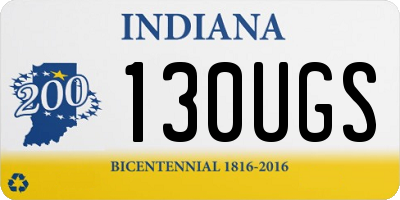 IN license plate 130UGS