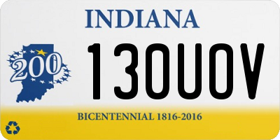 IN license plate 130UOV