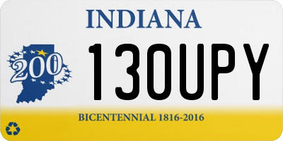 IN license plate 130UPY