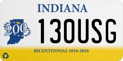 IN license plate 130USG