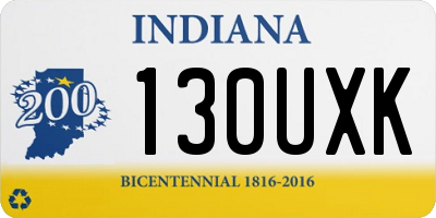 IN license plate 130UXK