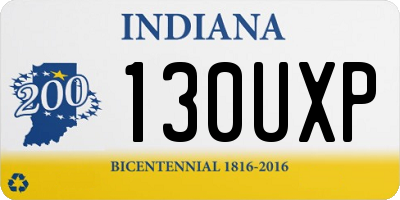 IN license plate 130UXP