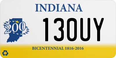 IN license plate 130UY