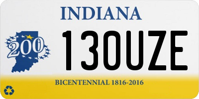 IN license plate 130UZE