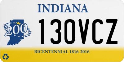 IN license plate 130VCZ