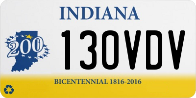 IN license plate 130VDV