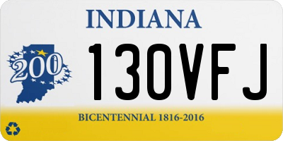 IN license plate 130VFJ